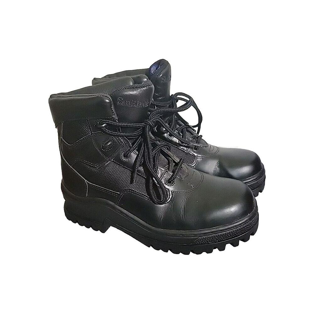 Smith & Wesson Combat Tactical Boot Sz 8.5 D Black Leather Upper Law Enforcement